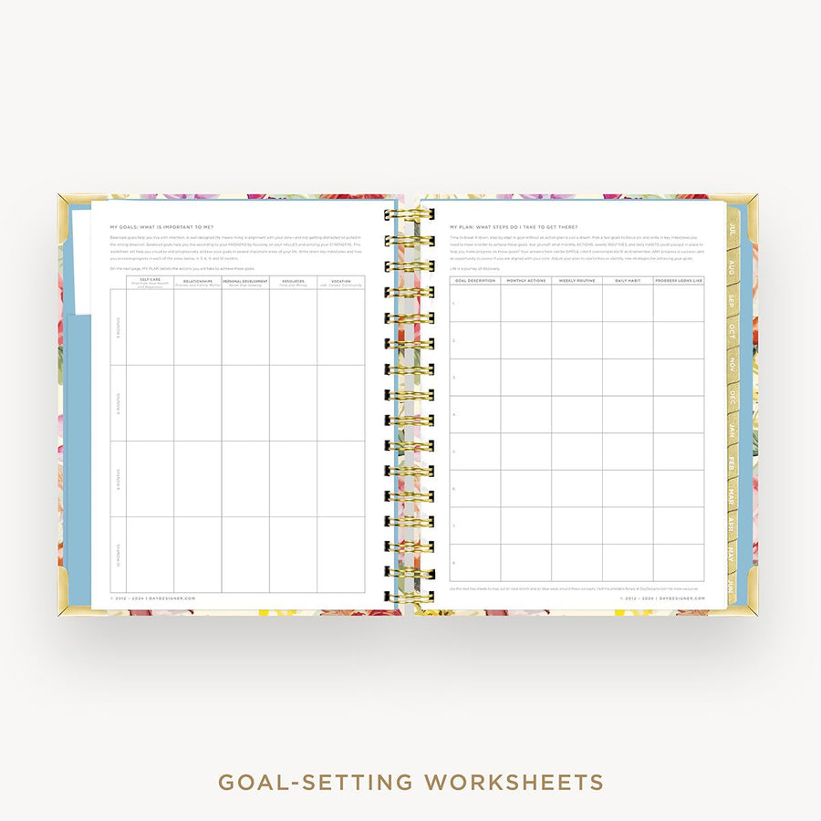 Day Designer 2025-26 mini daily planner: Oh So Lovely cover with goals worksheet