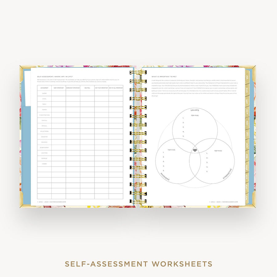 Day Designer 2025-26 mini daily planner: Oh So Lovely cover with self assessment worksheet