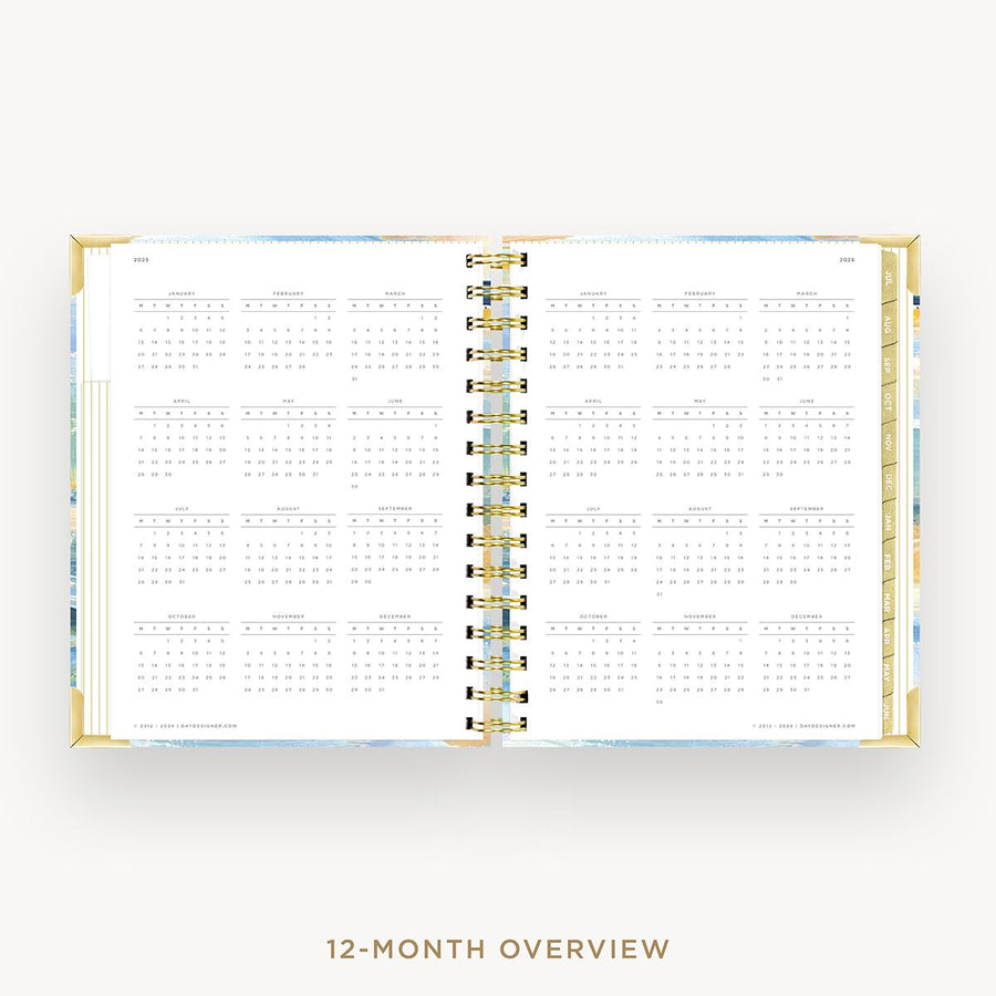 Day Designer 2025-26 mini daily planner: Sea and Sky cover with 12 month calendar