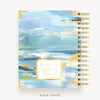 Day Designer 2025-26 mini daily planner: Sea and Sky cover with back cover with gold detail