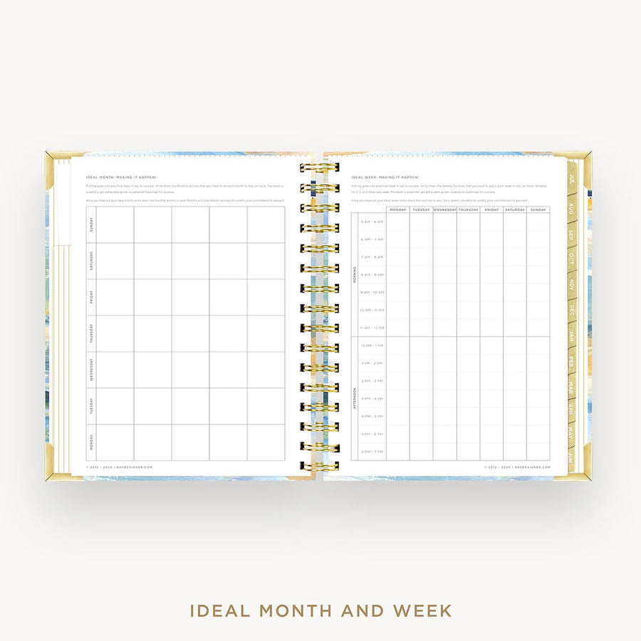 Day Designer 2025-26 mini daily planner: Sea and Sky cover with ideal week worksheet