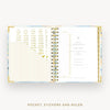 Day Designer 2025-26 mini daily planner: Sea and Sky cover with pocket and gold stickers