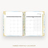Day Designer 2025-26 mini daily planner: Sea and Sky cover with monthly calendar