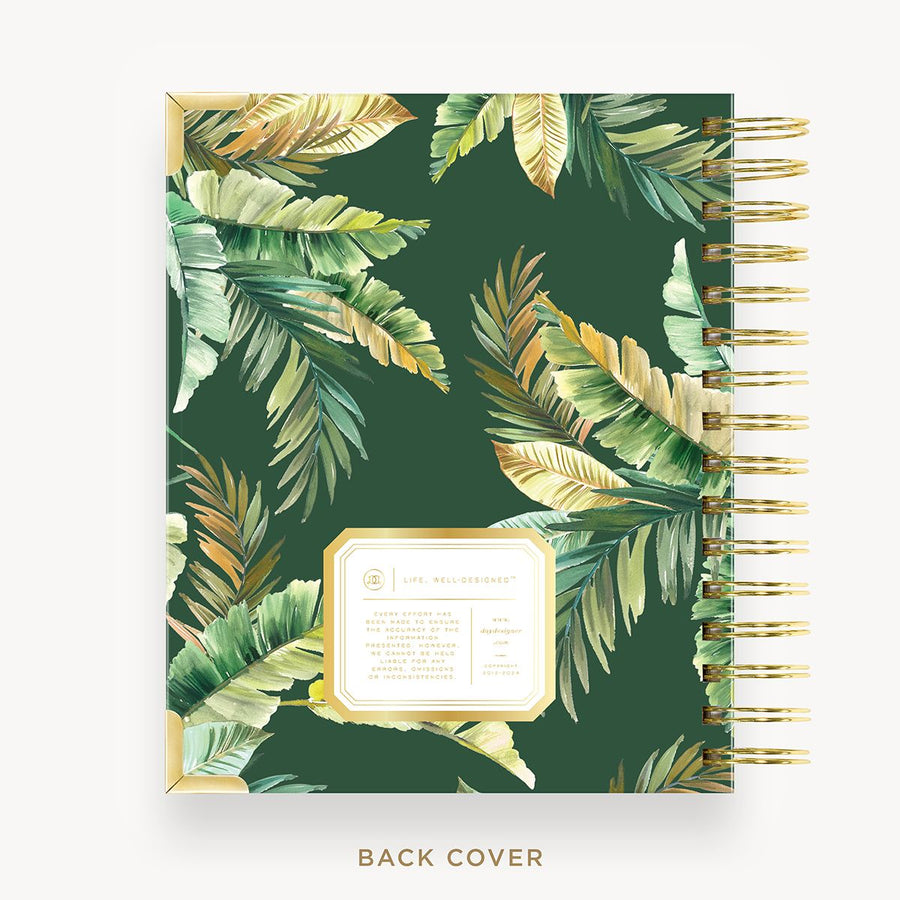 Day Designer 2025-26 mini daily planner: St. Barts cover with back cover with gold detail