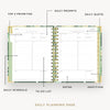 Day Designer 2025-26 mini daily planner: St. Barts opened with captions of contents