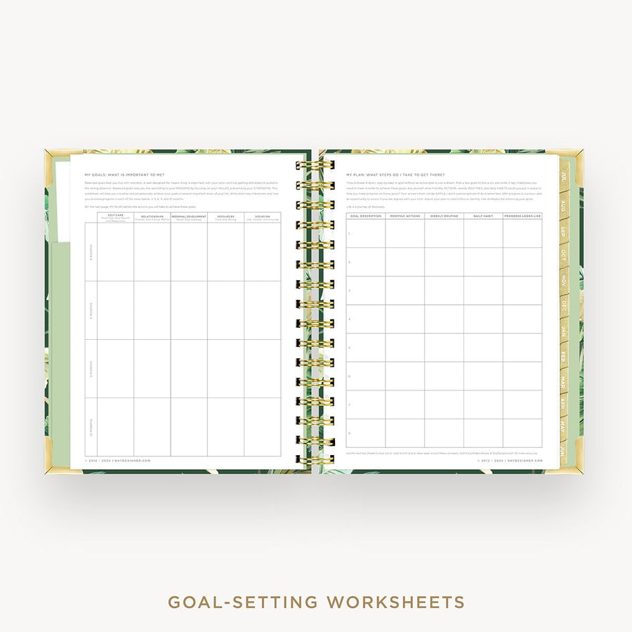 Day Designer 2025-26 mini daily planner: St. Barts cover with goals worksheet