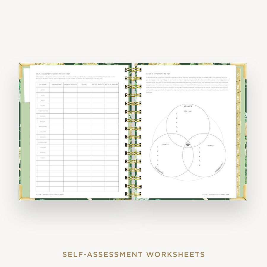 Day Designer 2025-26 mini daily planner: St.Barts cover with self assessment worksheet