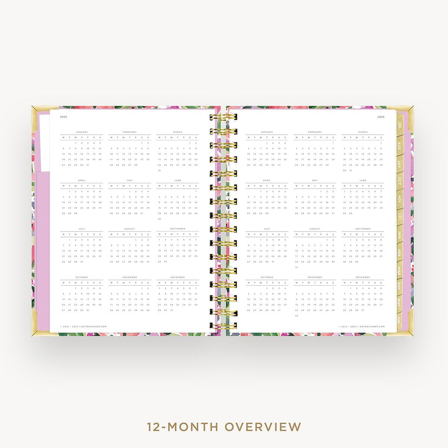 Day Designer 2025-26 mini daily planner: Ula Bloom cover with 12 month calendar