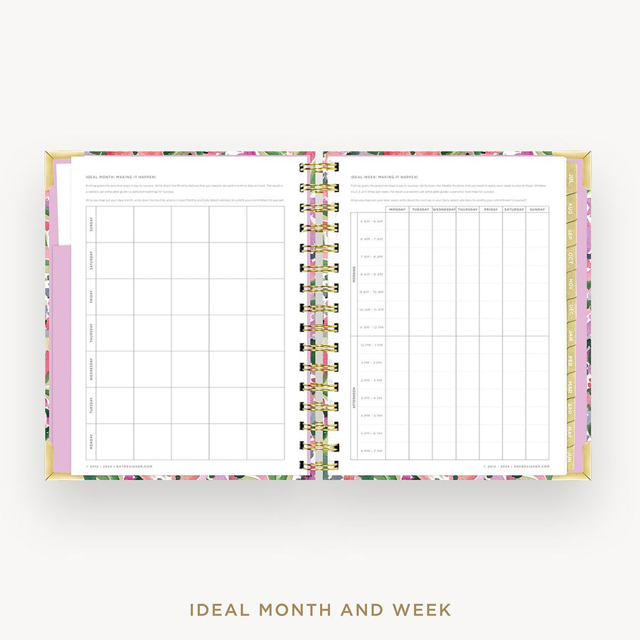 Day Designer 2025-26 mini daily planner: Ula Bloom cover with ideal week worksheet