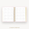 Day Designer 2025-26 mini daily planner: Peony Bookcloth cover with 12 month calendar