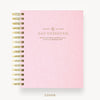 Day Designer 2025-26 mini daily planner: Peony Bookcloth hard cover, gold wire binding