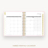 Day Designer 2025-26 mini daily planner: Peony Bookcloth cover with monthly calendar