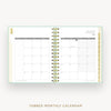 Day Designer 2025-26 mini daily planner: Sage Bookcloth cover with monthly calendar