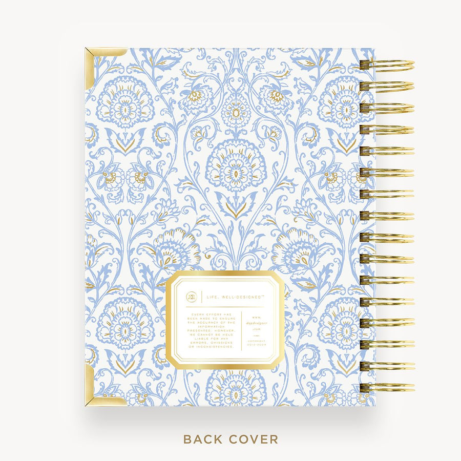 Day Designer 2025-26 mini weekly planner: Alicia cover with back cover with gold detail