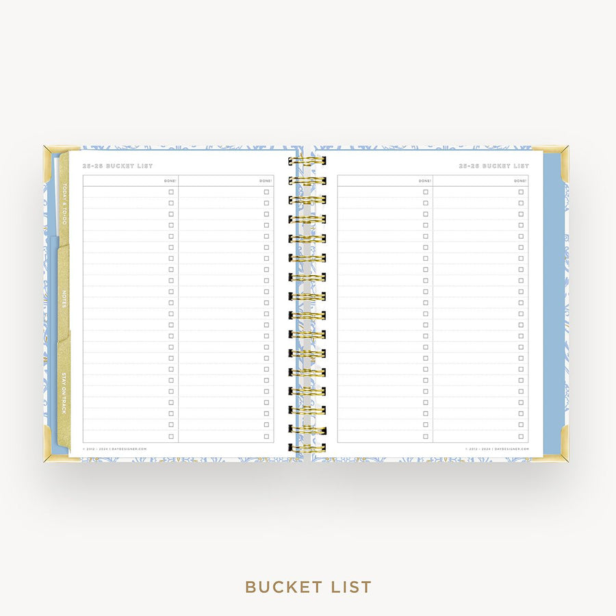 Day Designer 2025-26 mini weekly planner: Alicia cover with bucket list