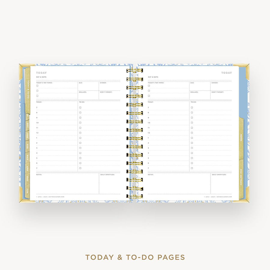 Day Designer 2025-26 mini weekly planner: Alicia cover with undated daily planning pages