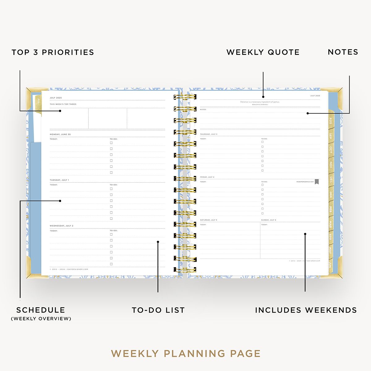 2025-26 Mini Weekly Planner: Alicia