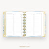 Day Designer 2025-26 mini weekly planner: Sea and Sky cover with bucket list