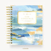 Day Designer 2025-26 mini weekly planner: Sea and Sky hard cover, gold wire binding