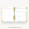 Day Designer 2025-26 mini weekly planner: Sea and Sky cover with goals worksheet