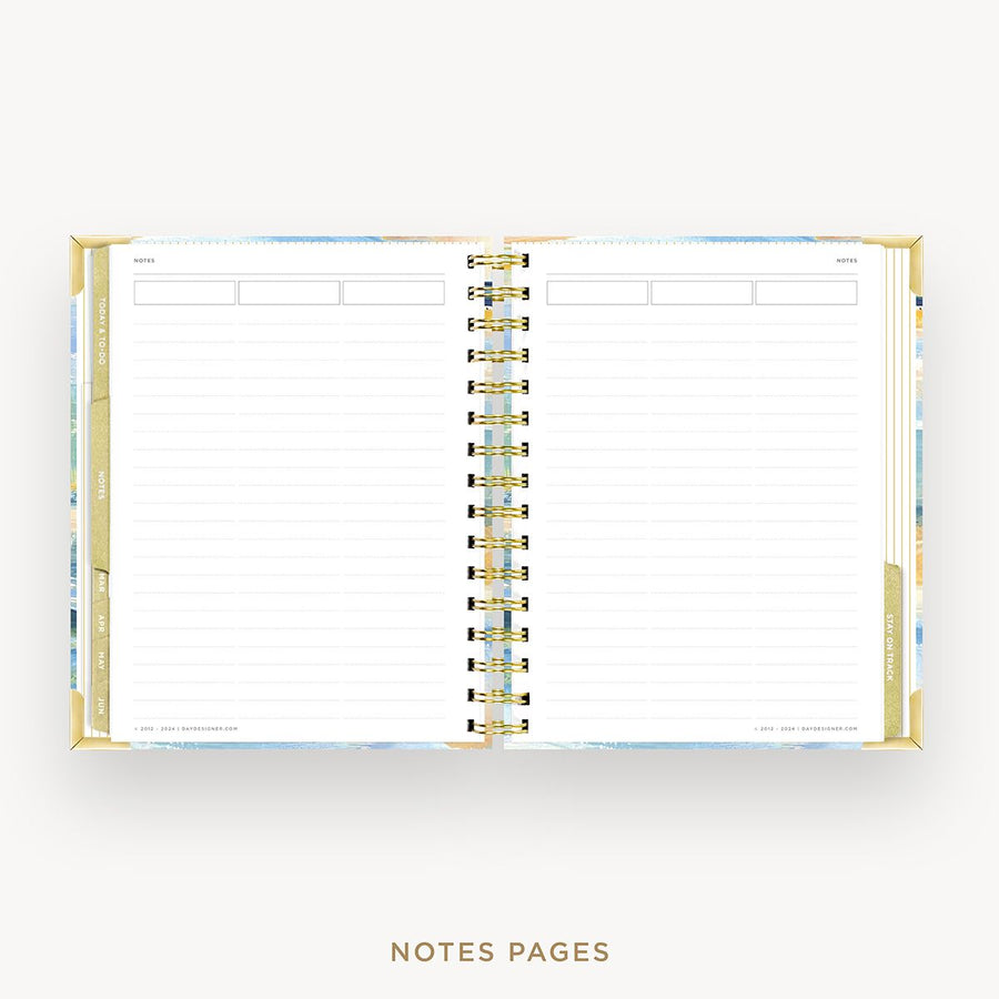 Day Designer 2025-26 mini weekly planner: Sea and Sky cover with note-taking pages