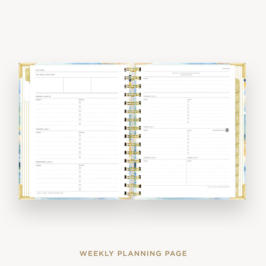 Day Designer 2025-26 mini weekly planner: Sea and Sky cover  with weekly planning pages