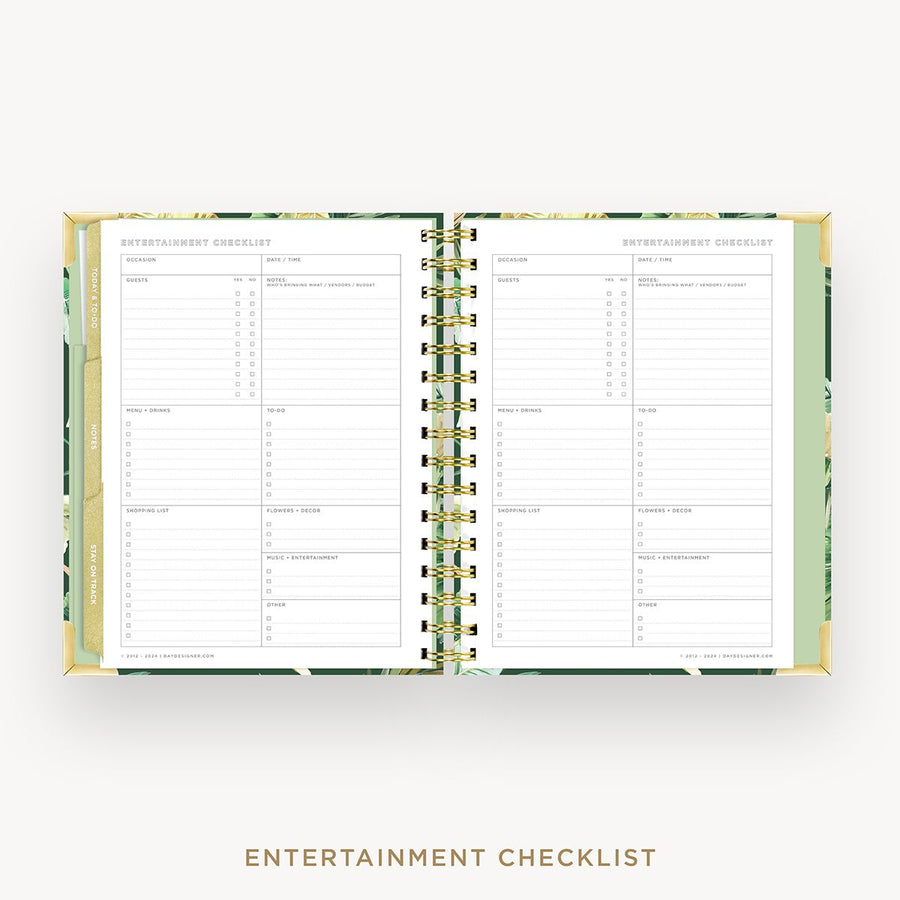 Day Designer 2025-26 mini weekly planner: St. Barts cover with entertainment party planner