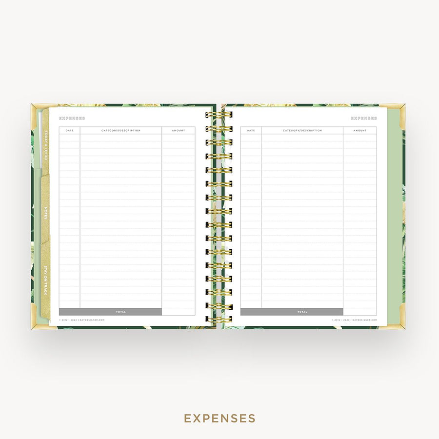 Day Designer 2025-26 mini weekly planner: St. Barts cover with expense tracking pages