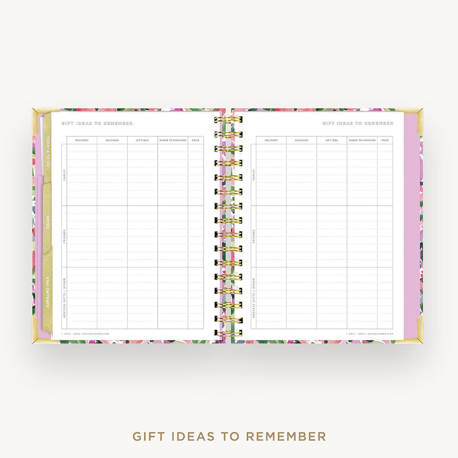 Day Designer 2025-26 mini weekly planner: Ula Bloom cover with gift ideas pages