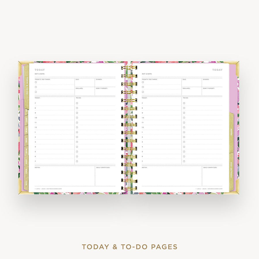 Day Designer 2025-26 mini weekly planner: Ula Bloom cover with undated daily planning pages