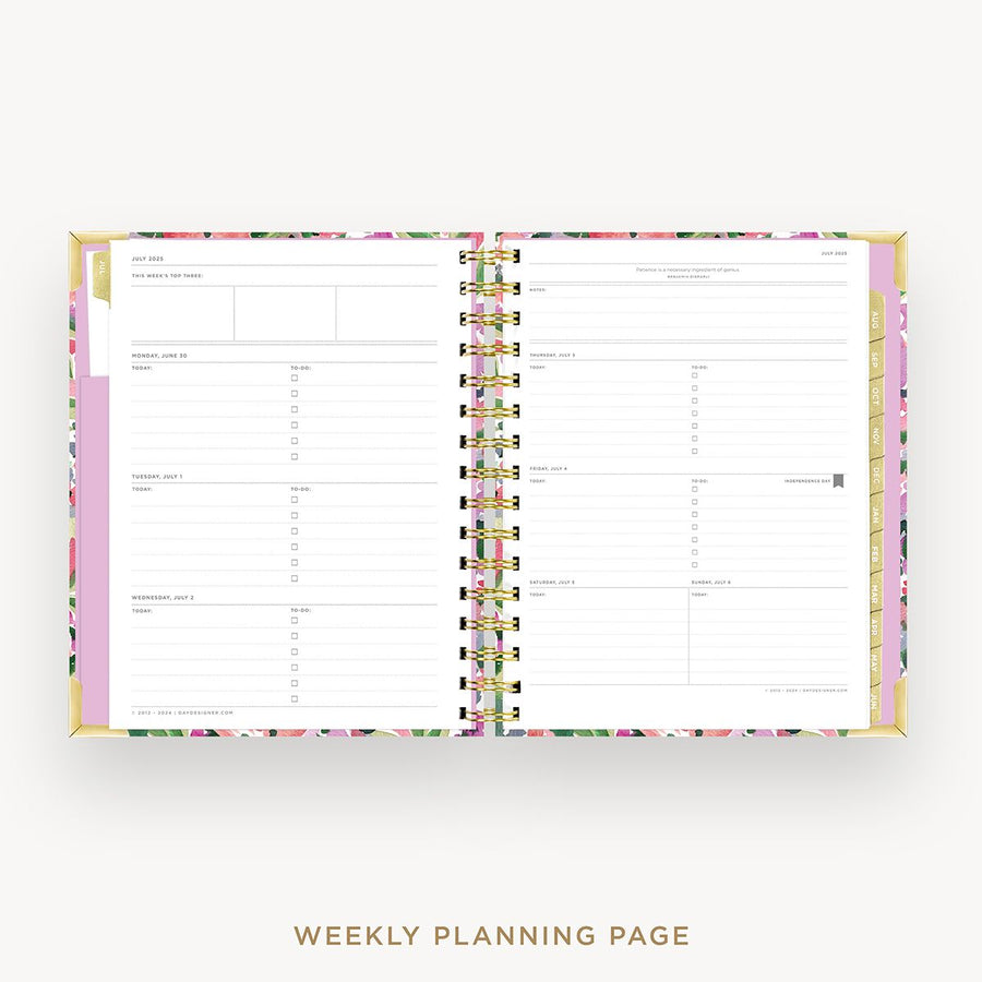 Day Designer 2025-26 mini weekly planner: Ula Bloom cover  with weekly planning pages