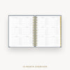 Day Designer 2025-26 daily planner: Navy Bookcloth cover with 12 month calendar