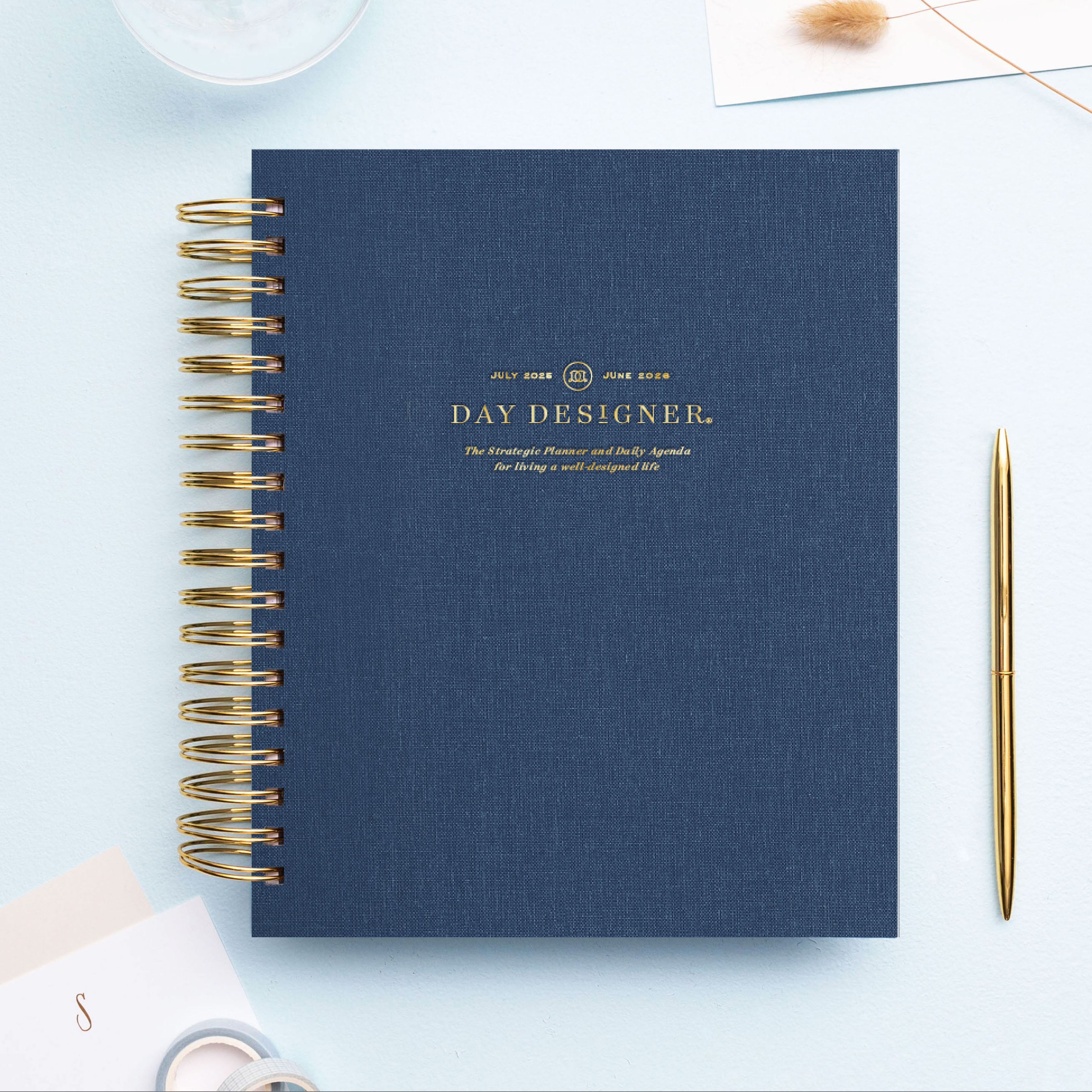 2025-26 Daily Planner: Navy Bookcloth