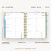 Day Designer 2026 mini weekly planner: oh so lovely opened with captions of contents