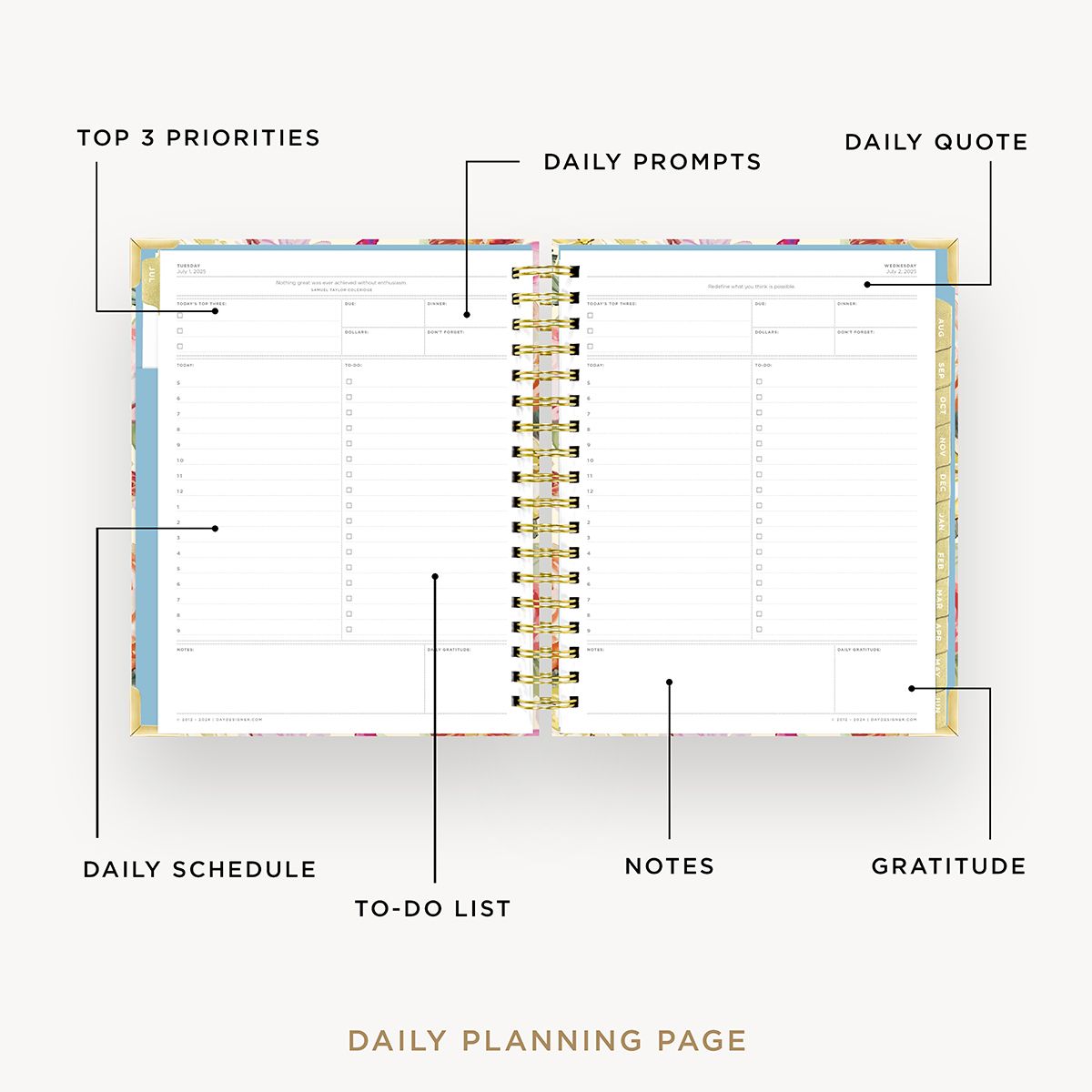 2025-26 Daily Planner: Oh So Lovely