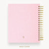 Day Designer 2025-26 daily planner: Peony Bookcloth back cover with gold detail