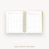 Day Designer 2025-26 daily planner: peony bookcloth cover with ideal week worksheet