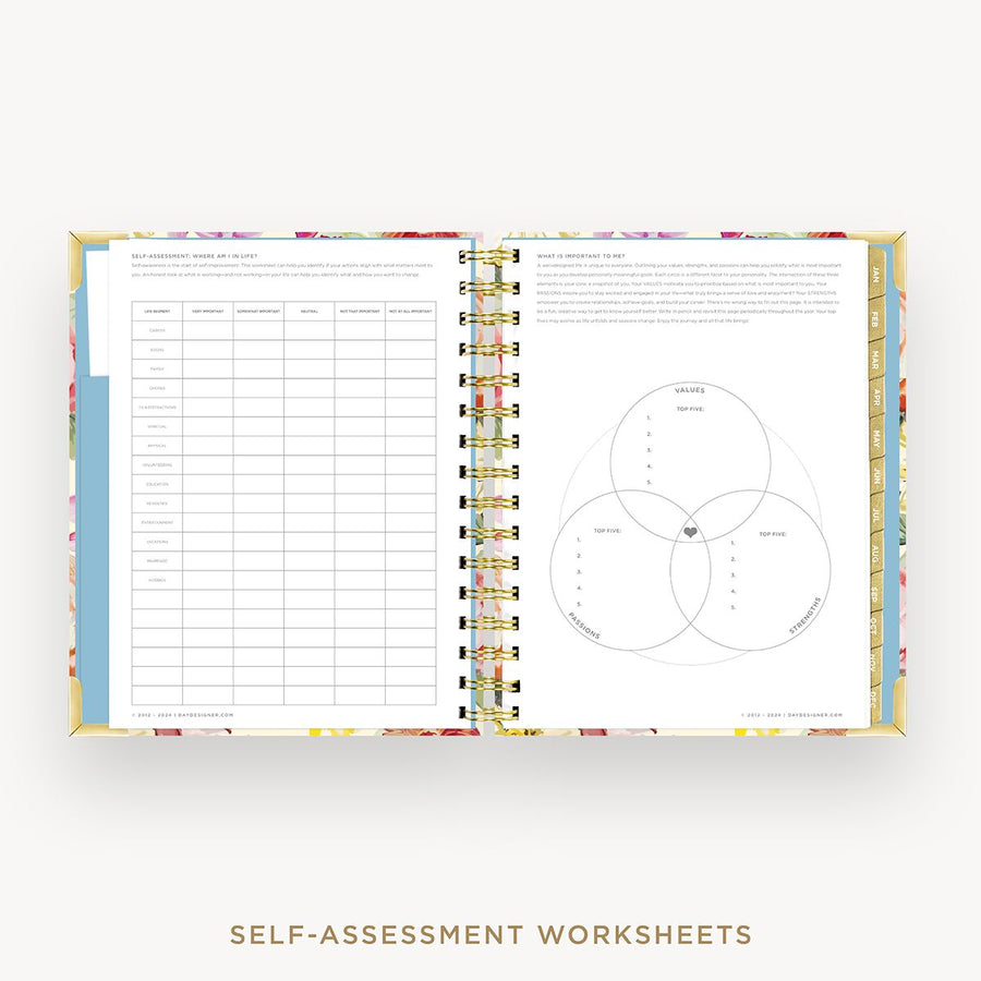 Day Designer 2026 mini weekly planner: oh so lovely cover with self assessment worksheet