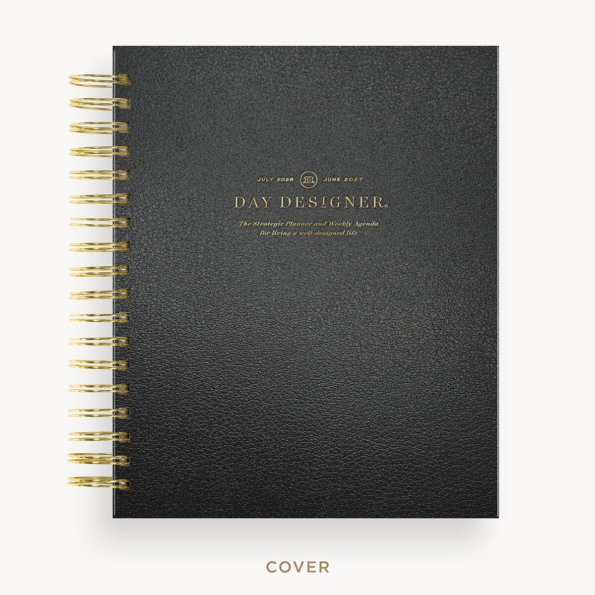 2026-27 Weekly Planner: Classic Black Pebble Texture