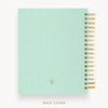 Day Designer 2025-26 daily planner: Sage Bookcloth back cover with gold detail