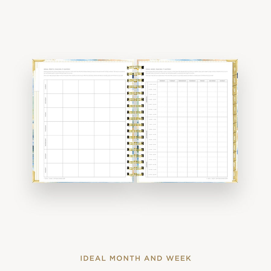 Day Designer 2025-26 daily planner: Sea and Sky cover with ideal week worksheet