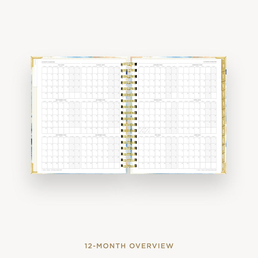 Day Designer 2025-26 daily planner: Sea and Sky cover with 12 month calendar