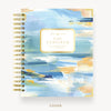 Day Designer 2025-26 daily planner: Sea and Sky hard cover, gold wire binding