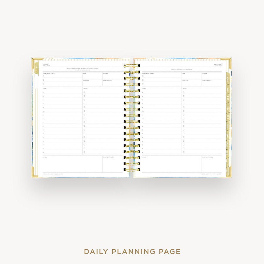 Day Designer 2025-26 daily planner: Sea and Sky cover with daily planning page