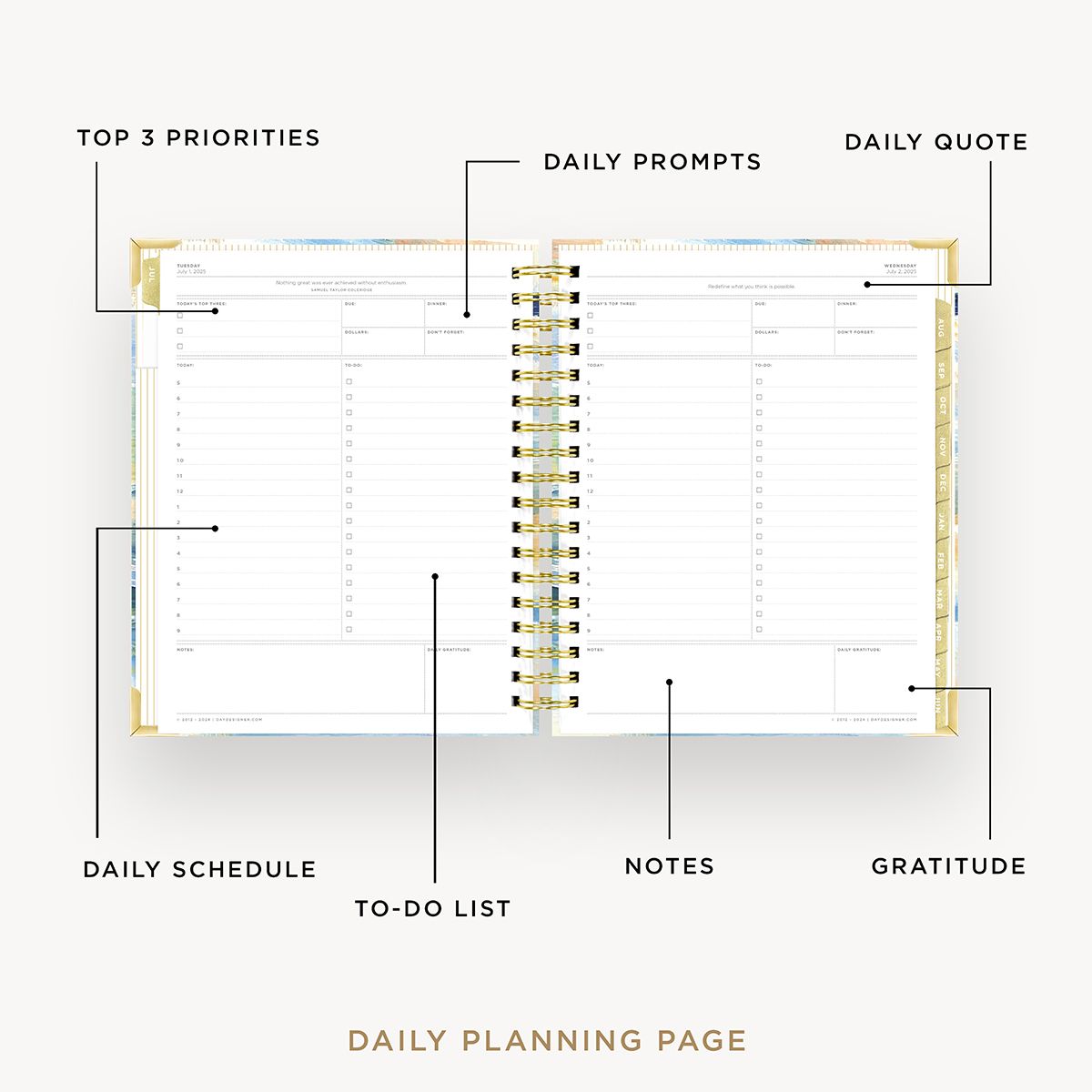 2025-26 Daily Planner: Sea and Sky