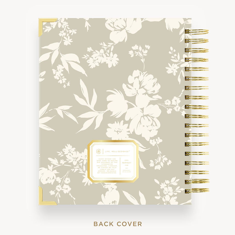 Day Designer 2025-26 daily planner: Silhouette back cover with gold detail