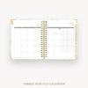 Day Designer 2025-26 daily planner: Silhouette tabbed monthly calendar cover with monthly calendar