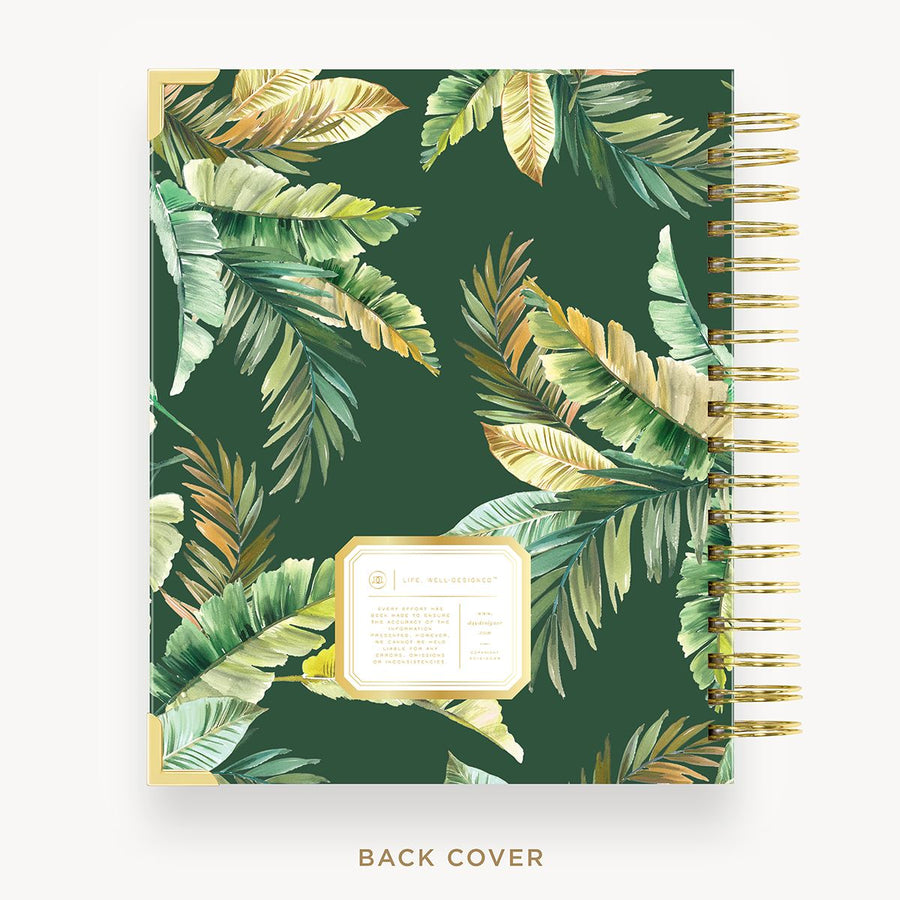 Day Designer 2025-26 daily planner: St. Barts back cover with gold detail