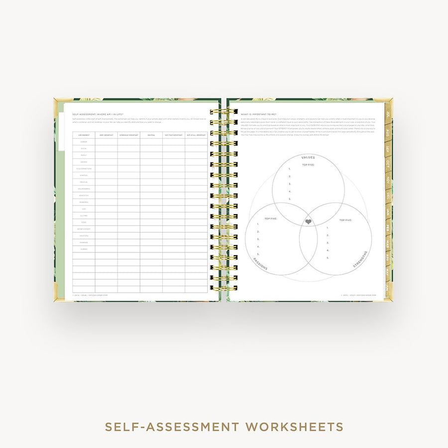 Day Designer 2025-26 daily planner: St. Barts cover with self assessment worksheet