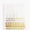 gold foil stickers assortment for full size planners